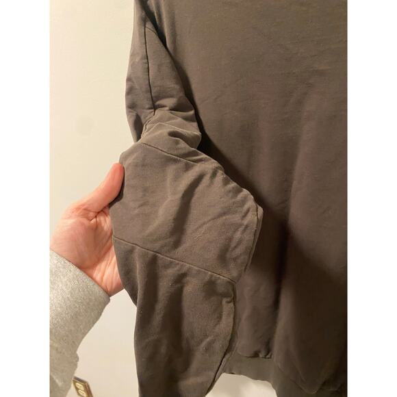 Zyia Active Vertical Zipper Crewneck sweatshirt in a brown/green color-Size XL - Picture 6 of 8